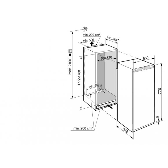 Liebherr - Liebherr IRBe 5120-20 057 integrerbar køleskab