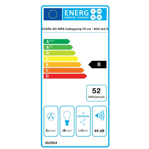 Falmec Gruppo E.ion 01GRU-80-EION | Energimærke