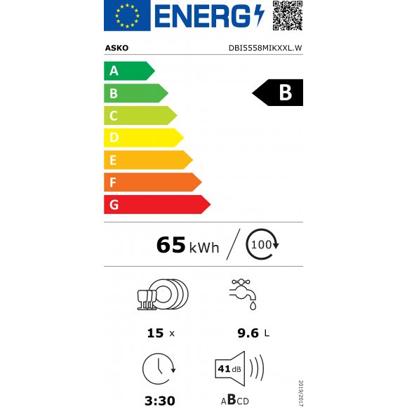 Asko DBI5558MIKXXL.W Opvaskemaskine | Energimærke
