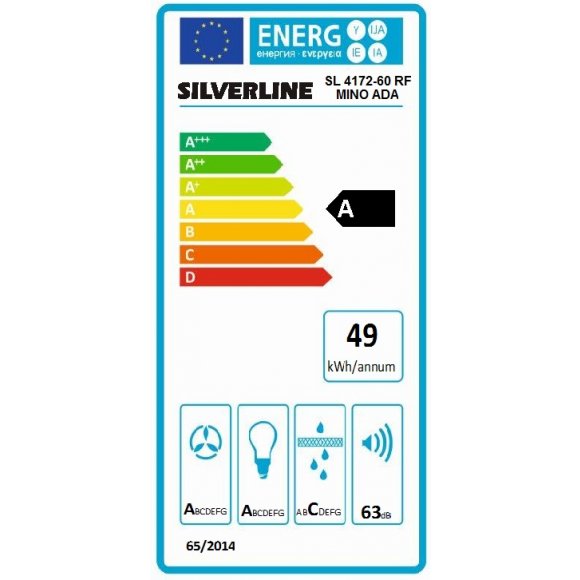 Silverline SL 4172-60 RF Mino Ada emhætte | Energimærke