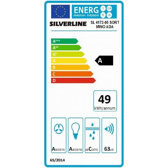 Silverline SL 4172-60 SR Emhætte | Lindved El | Energimærke