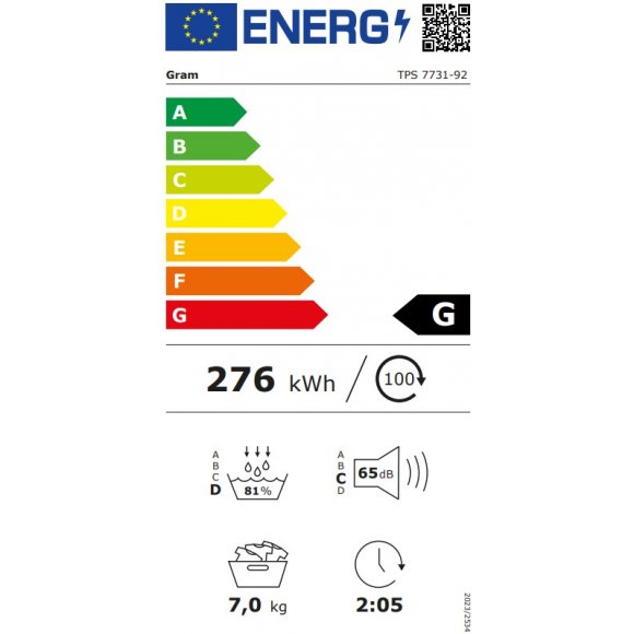 Gram TPS7731-92 Kondenstørretumbler, energiklasse G | Lindved El 