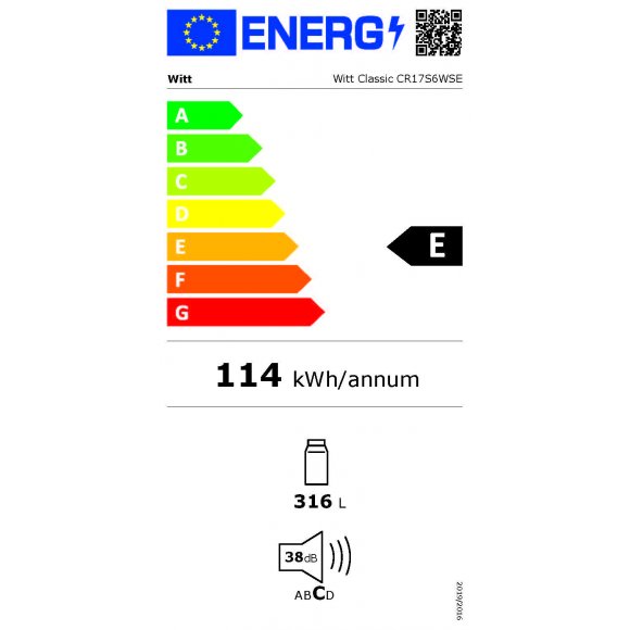 Witt - Witt integrerbar køleskab CR17S6WSE