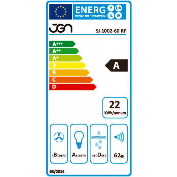 JGNordic - Silverline SJ1002-60RF, udtræksemhætte