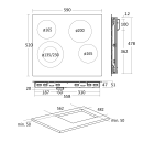 Scandomestic - Scandomestic HOC60F glaskeramisk kogeplade