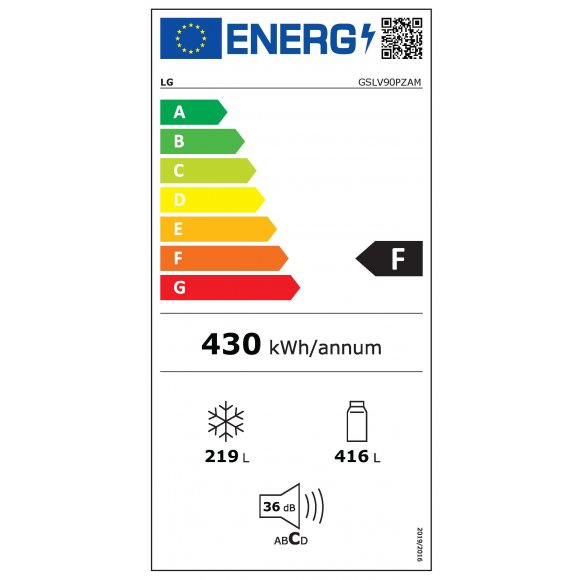 LG - Lg GSLV90PZAM amerikanerskab stål
