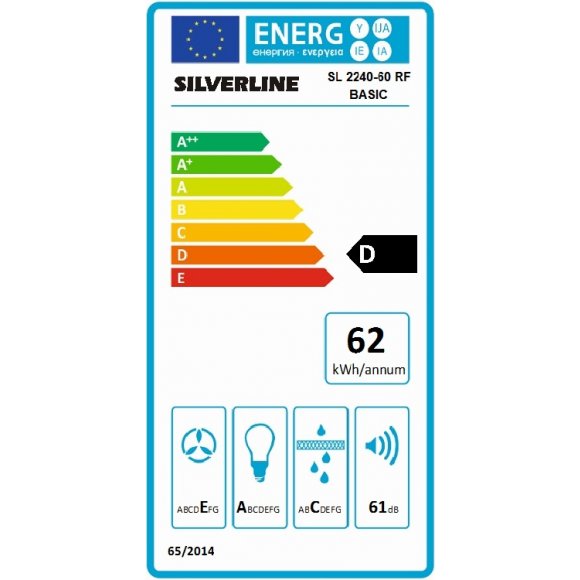 Silverline væghængt emfang SL2240-60RF_energilabel