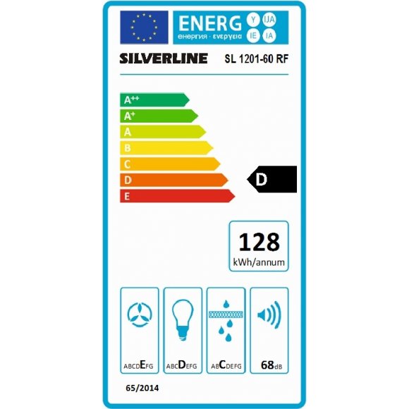 Silverline vægemfang stål SL1201RF_energimærke