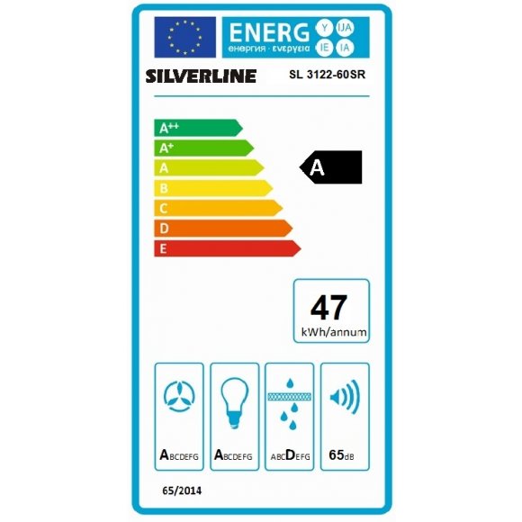 Silverline Nordic Dark emfang SL3122-60SR_energilabel