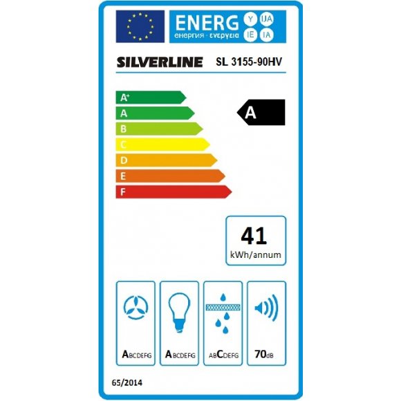 Silverline Melin emfang SL3155-90HV, vægmodel, hvid_energilabel