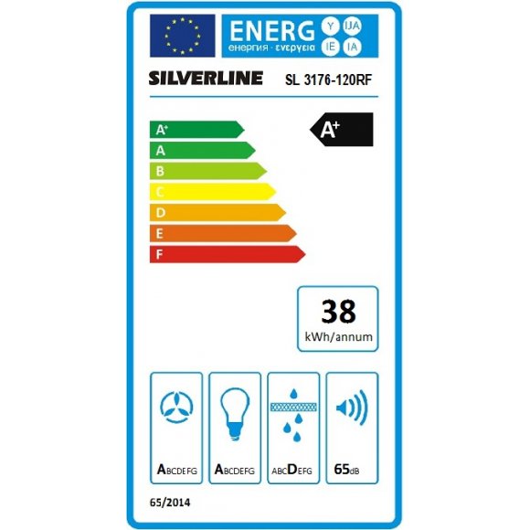 Silverline Roma væghængt emfang SL3176-2 RF, stål_energilabel