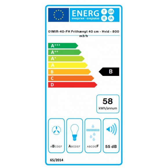 Falmec - Falmec Mira40 frithængende,hvid, 01mir-40-fh